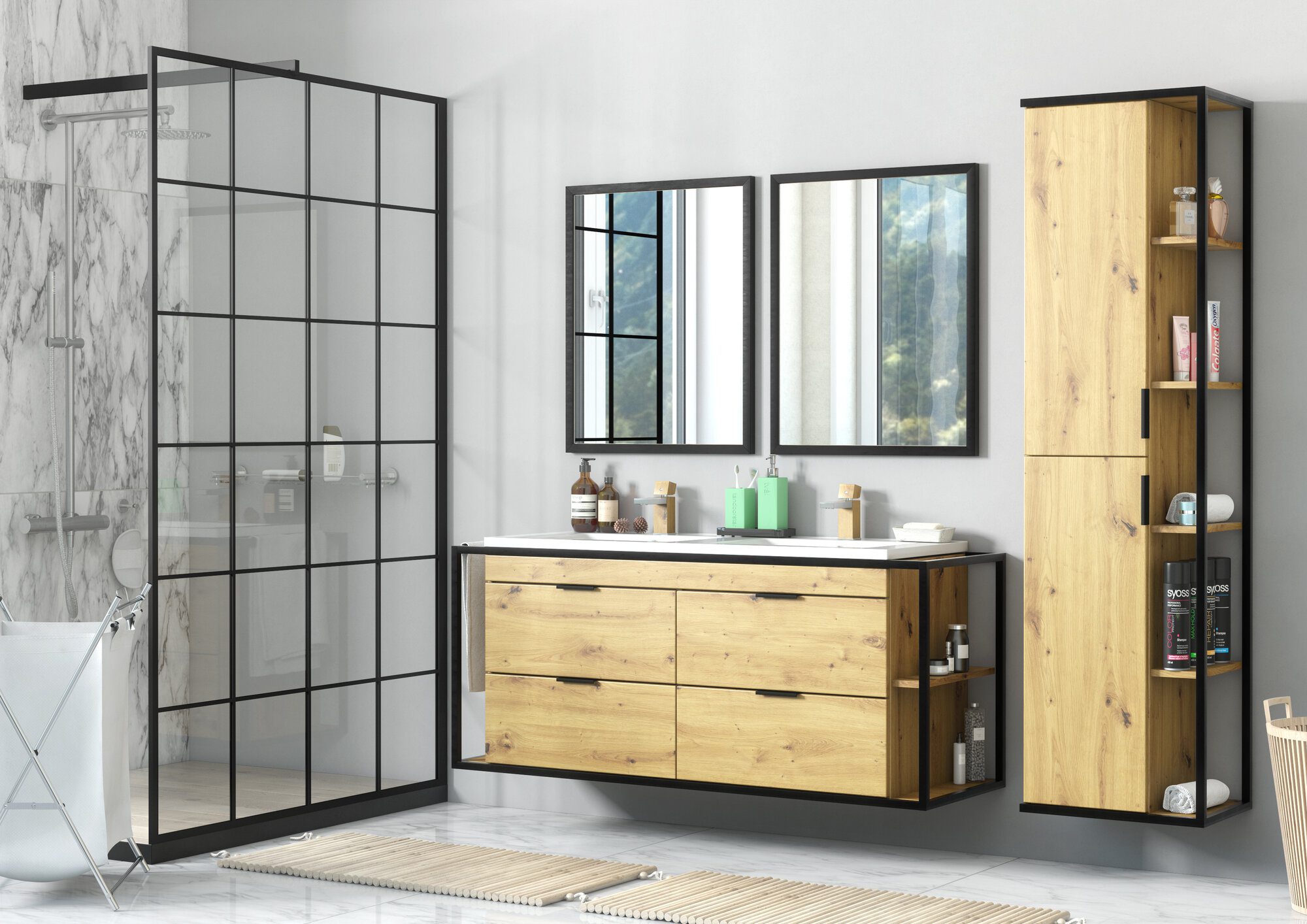 Pal melaminat Swiss Krono 4225 OW Artisan Oal Yellow 18mm - imagine 3