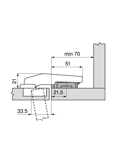 Петля CLIP-top 95°, для конструкции с наличником, с BLUMOTION 79B9550 MB V50 NI — изображение 2