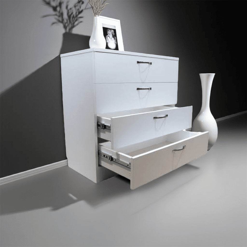 Comodă albă din PAL alb L800 8681SM ME