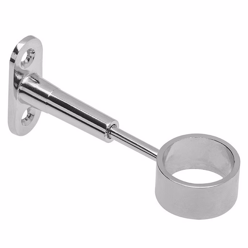 Adjustable open support for round tube D25