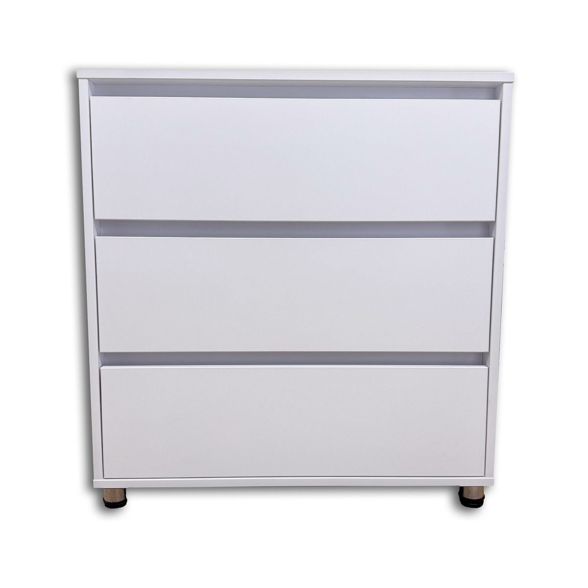 Минималистичный белый шкаф 3S/FI/FM с 3 ящиками – без ручек — изображение 3