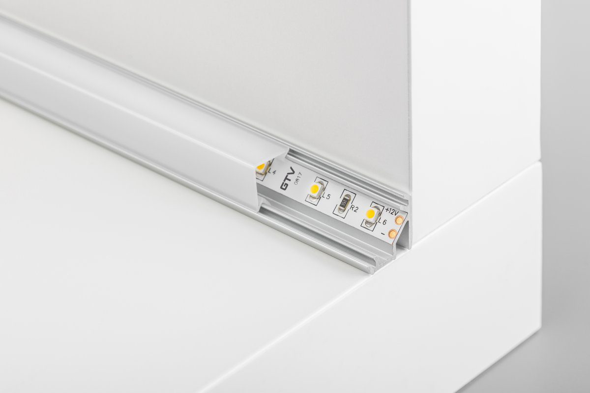 GLAX profile for LED strip, surface corner mounting, 2 m - Image 2