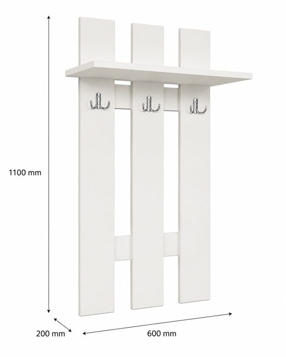 Cuier MobM 1100x600mm alb - imagine 3